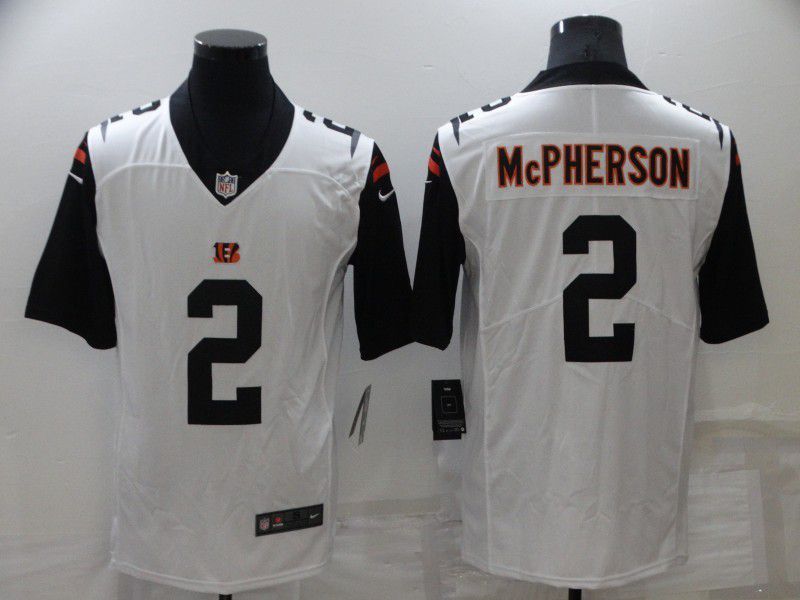 Cheap Men Cincinnati Bengals 2 Mcpherson White 2022 Nike Vapor Untouchable Limited NFL Jerseys